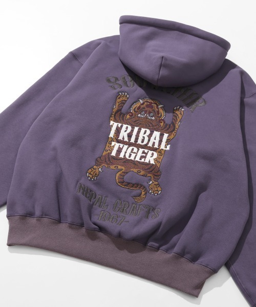 KRIFF MAYER（クリフメイヤー）の「【裏起毛】スーベニア刺繍ジップアップパーカー（パーカー・メンズ・グレー/ナチュラル/レッド/パープル/オリーブ/ブラック・MEDIUM/X-LARGE/LARGE）」の5枚目の写真