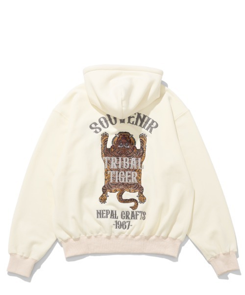 KRIFF MAYER（クリフメイヤー）の「【裏起毛】スーベニア刺繍ジップアップパーカー（パーカー・メンズ・グレー/ナチュラル/レッド/パープル/オリーブ/ブラック・MEDIUM/X-LARGE/LARGE）」の14枚目の写真