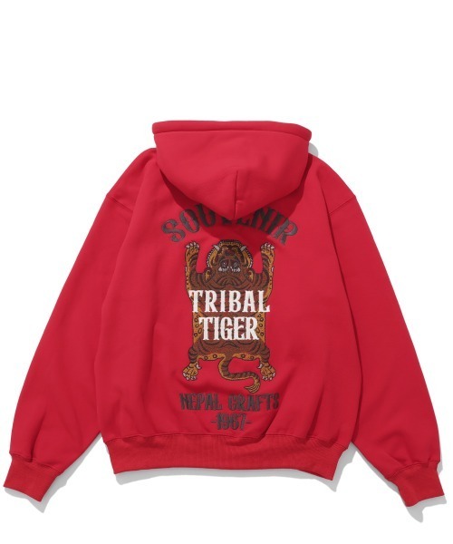 KRIFF MAYER（クリフメイヤー）の「【裏起毛】スーベニア刺繍ジップアップパーカー（パーカー・メンズ・グレー/ナチュラル/レッド/パープル/オリーブ/ブラック・MEDIUM/X-LARGE/LARGE）」の18枚目の写真