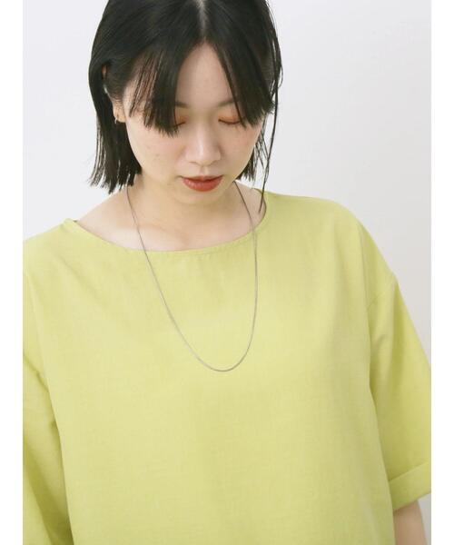 Samansa Mos2 blue(サマンサモスモスブルー)の「リネンタッチワイドブラウス(シャツ/ブラウス・レディース・チャコールグレー/イエロー/オレンジ・F)」の19枚目の写真