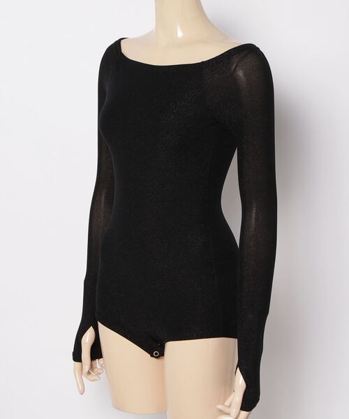 DLESS(ドレス)の「Off shoulder bodysuits/オフショルダーロングスリーブボディスーツ(Tシャツ/カットソー・レディース・ブラック/ゴールド/ブラウン・X-SMALL/SMALL)」の16枚目の写真