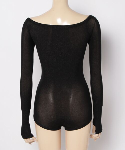 DLESS(ドレス)の「Off shoulder bodysuits/オフショルダーロングスリーブボディスーツ(Tシャツ/カットソー・レディース・ブラック/ゴールド/ブラウン・X-SMALL/SMALL)」の17枚目の写真