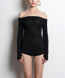 DLESS（ドレス）の「Off shoulder bodysuits/オフショルダーロングスリーブボディスーツ（Tシャツ/カットソー）」