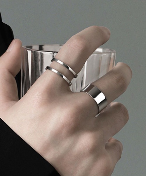 MGV（エムジーヴィー）の「シルバー3セットリング（リング・メンズ・シルバー・FREE）」の4枚目の写真
