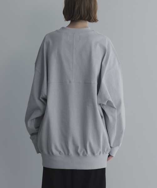remer（リメール）の「loose basic sweat long Tee / ルーズベーシックスウェットロンT〈裏毛レススウェット〉（スウェット・メンズ・ライトグレー/ブルー/チャコールグレー/ブラック/テラコッタ・LARGE/MEDIUM/SMALL/X-SMALL）」の7枚目の写真