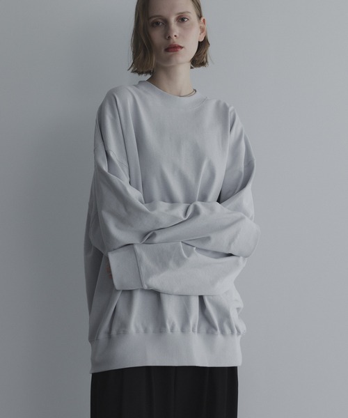 remer（リメール）の「loose basic sweat long Tee / ルーズベーシックスウェットロンT〈裏毛レススウェット〉（スウェット・メンズ・ライトグレー/ブルー/チャコールグレー/ブラック/テラコッタ・LARGE/MEDIUM/SMALL/X-SMALL）」の6枚目の写真