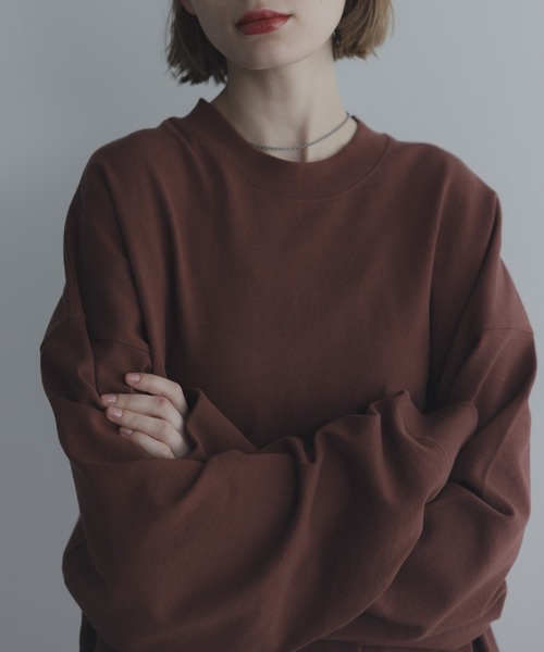 remer（リメール）の「loose basic sweat long Tee / ルーズベーシックスウェットロンT〈裏毛レススウェット〉（スウェット・メンズ・ライトグレー/ブルー/チャコールグレー/ブラック/テラコッタ・LARGE/MEDIUM/SMALL/X-SMALL）」の13枚目の写真