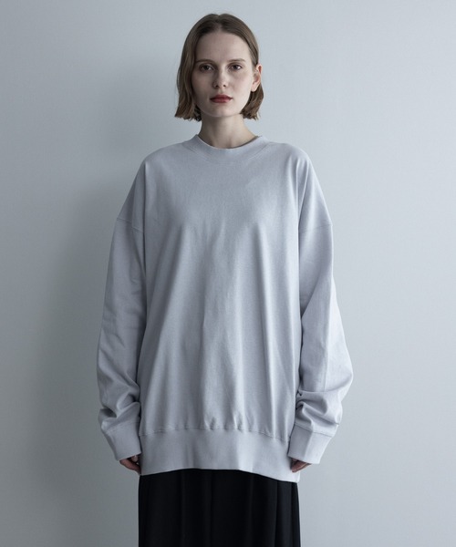 remer(リメール)の「loose basic sweat long Tee / ルーズベーシックスウェットロンT〈裏毛レススウェット〉(スウェット・メンズ・ライトグレー/ブルー/チャコールグレー/ブラック/テラコッタ・LARGE/MEDIUM/SMALL/X-SMALL)」の13枚目の写真