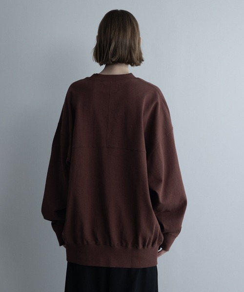 remer(リメール)の「loose basic sweat long Tee / ルーズベーシックスウェットロンT〈裏毛レススウェット〉(スウェット・メンズ・ライトグレー/ブルー/チャコールグレー/ブラック/テラコッタ・LARGE/MEDIUM/SMALL/X-SMALL)」の11枚目の写真