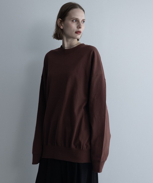 remer(リメール)の「loose basic sweat long Tee / ルーズベーシックスウェットロンT〈裏毛レススウェット〉(スウェット・メンズ・ライトグレー/ブルー/チャコールグレー/ブラック/テラコッタ・LARGE/MEDIUM/SMALL/X-SMALL)」の10枚目の写真