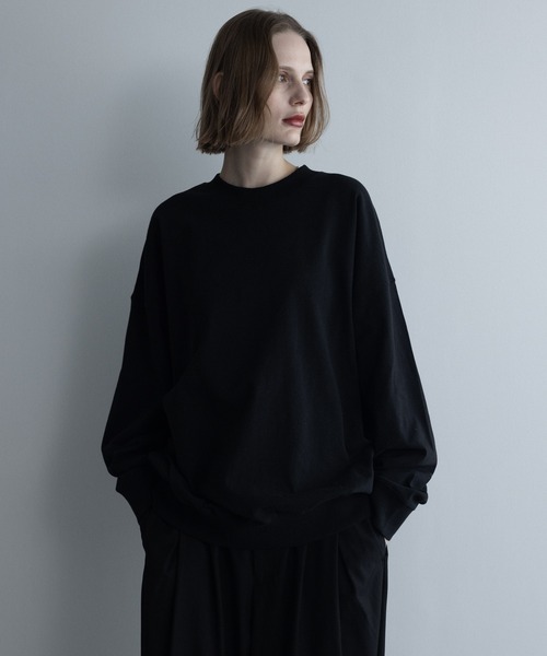 remer(リメール)の「loose basic sweat long Tee / ルーズベーシックスウェットロンT〈裏毛レススウェット〉(スウェット・メンズ・ライトグレー/ブルー/チャコールグレー/ブラック/テラコッタ・LARGE/MEDIUM/SMALL/X-SMALL)」の8枚目の写真
