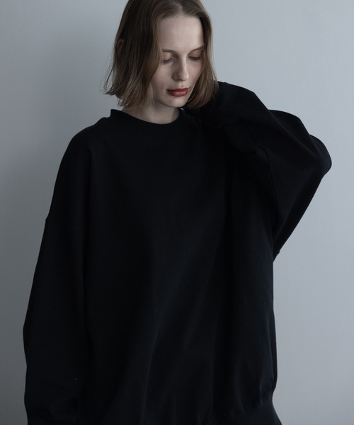 remer(リメール)の「loose basic sweat long Tee / ルーズベーシックスウェットロンT〈裏毛レススウェット〉(スウェット・メンズ・ライトグレー/ブルー/チャコールグレー/ブラック/テラコッタ・LARGE/MEDIUM/SMALL/X-SMALL)」の6枚目の写真
