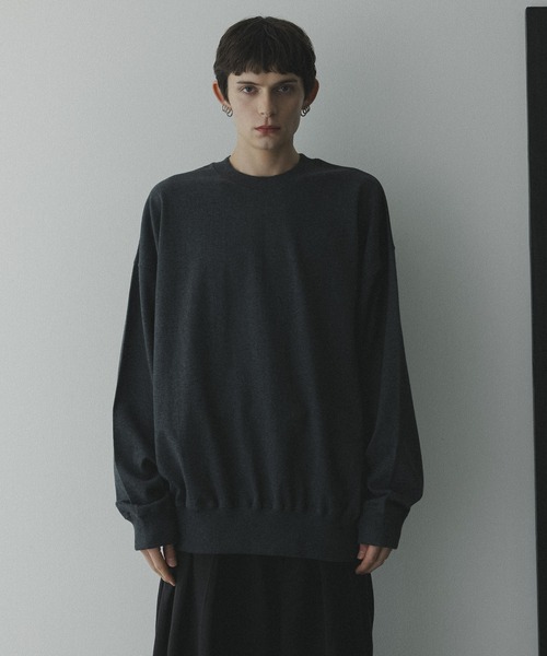 remer(リメール)の「remer 26秋冬新作 - loose basic sweat long Tee / 裏毛レススウェットロンT(スウェット・メンズ・ライトグレー/ブルー/チャコールグレー/ブラック/テラコッタ/ダークグレー・LARGE/MEDIUM/SMALL/X-SMALL)」の15枚目の写真