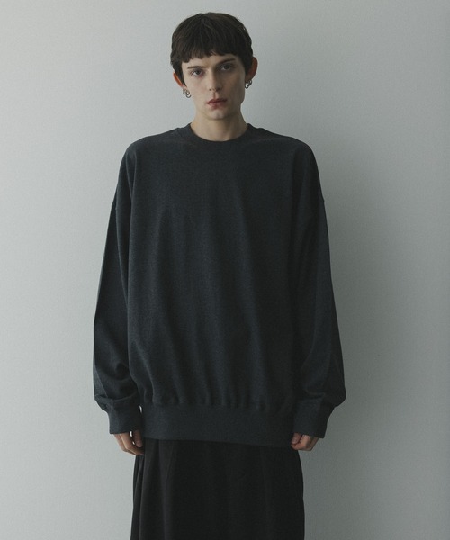 remer(リメール)の「remer 26秋冬新作 - loose basic sweat long Tee / 裏毛レススウェットロンT(スウェット・メンズ・ライトグレー/ブルー/チャコールグレー/ブラック/テラコッタ/ダークグレー・LARGE/MEDIUM/SMALL/X-SMALL)」の16枚目の写真