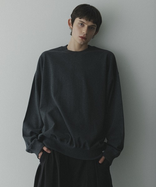 remer(リメール)の「remer 26秋冬新作 - loose basic sweat long Tee / 裏毛レススウェットロンT(スウェット・メンズ・ライトグレー/ブルー/チャコールグレー/ブラック/テラコッタ/ダークグレー・LARGE/MEDIUM/SMALL/X-SMALL)」の18枚目の写真