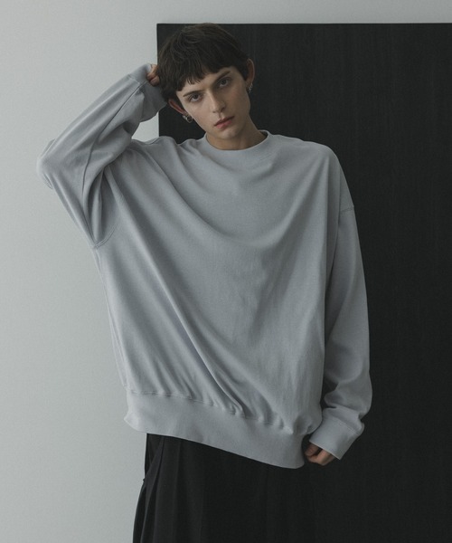remer(リメール)の「remer 26秋冬新作 - loose basic sweat long Tee / 裏毛レススウェットロンT(スウェット・メンズ・ライトグレー/ブルー/チャコールグレー/ブラック/テラコッタ/ダークグレー・LARGE/MEDIUM/SMALL/X-SMALL)」の21枚目の写真
