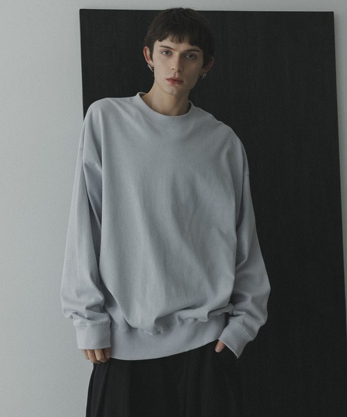 remer(リメール)の「remer 26秋冬新作 - loose basic sweat long Tee / 裏毛レススウェットロンT(スウェット・メンズ・ライトグレー/ブルー/チャコールグレー/ブラック/テラコッタ/ダークグレー・LARGE/MEDIUM/SMALL/X-SMALL)」の22枚目の写真