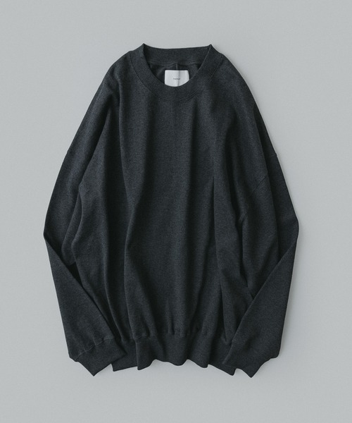 remer(リメール)の「remer 26秋冬新作 - loose basic sweat long Tee / 裏毛レススウェットロンT(スウェット・メンズ・ライトグレー/ブルー/チャコールグレー/ブラック/テラコッタ/ダークグレー・LARGE/MEDIUM/SMALL/X-SMALL)」の7枚目の写真