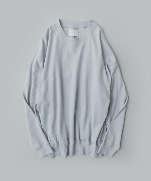 remer(リメール)の「remer 26秋冬新作 - loose basic sweat long Tee / 裏毛レススウェットロンT(スウェット・メンズ・ライトグレー/ブルー/チャコールグレー/ブラック/テラコッタ/ダークグレー・LARGE/MEDIUM/SMALL/X-SMALL)」の8枚目の写真