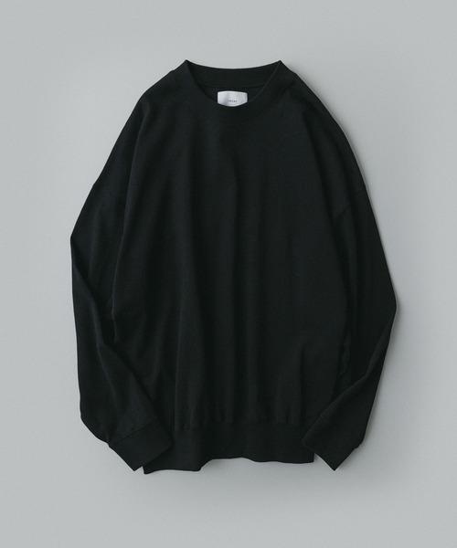 remer(リメール)の「remer 26秋冬新作 - loose basic sweat long Tee / 裏毛レススウェットロンT(スウェット・メンズ・ライトグレー/ブルー/チャコールグレー/ブラック/テラコッタ/ダークグレー・LARGE/MEDIUM/SMALL/X-SMALL)」の9枚目の写真
