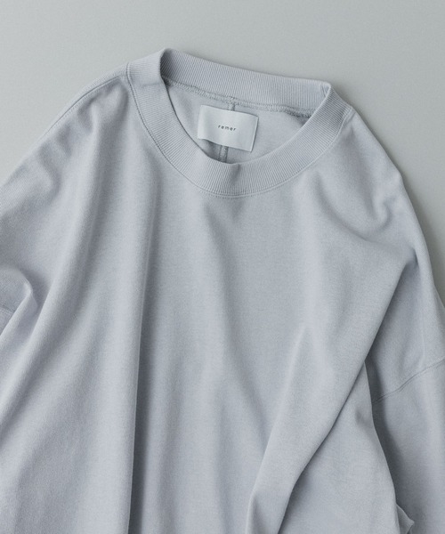 remer(リメール)の「remer 26秋冬新作 - loose basic sweat long Tee / 裏毛レススウェットロンT(スウェット・メンズ・ライトグレー/ブルー/チャコールグレー/ブラック/テラコッタ/ダークグレー・LARGE/MEDIUM/SMALL/X-SMALL)」の11枚目の写真