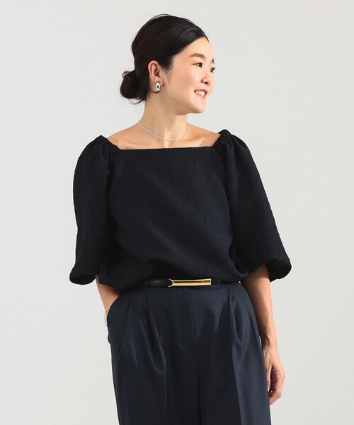 Demi-Luxe BEAMS（デミルクス ビームス）の「【1/15再値下げ】エディター東原妙子 × Demi-Luxe BEAMS / 2WAY ジャカード ブラウス（シャツ/ブラウス・レディース・ホワイト/ブラック・ONE SIZE）」の21枚目の写真