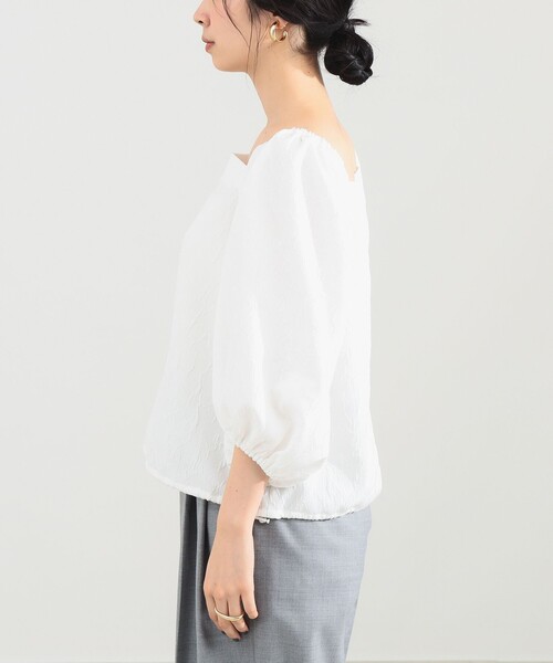 Demi-Luxe BEAMS（デミルクス ビームス）の「【1/15再値下げ】エディター東原妙子 × Demi-Luxe BEAMS / 2WAY ジャカード ブラウス（シャツ/ブラウス・レディース・ホワイト/ブラック・ONE SIZE）」の17枚目の写真