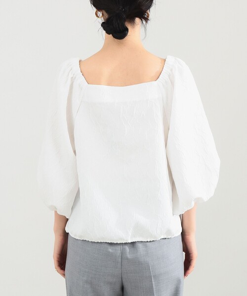 Demi-Luxe BEAMS（デミルクス ビームス）の「【1/15再値下げ】エディター東原妙子 × Demi-Luxe BEAMS / 2WAY ジャカード ブラウス（シャツ/ブラウス・レディース・ホワイト/ブラック・ONE SIZE）」の16枚目の写真