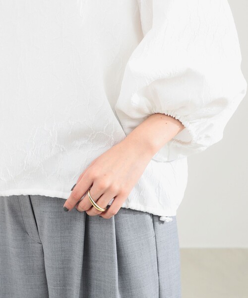 Demi-Luxe BEAMS（デミルクス ビームス）の「【1/15再値下げ】エディター東原妙子 × Demi-Luxe BEAMS / 2WAY ジャカード ブラウス（シャツ/ブラウス・レディース・ホワイト/ブラック・ONE SIZE）」の14枚目の写真