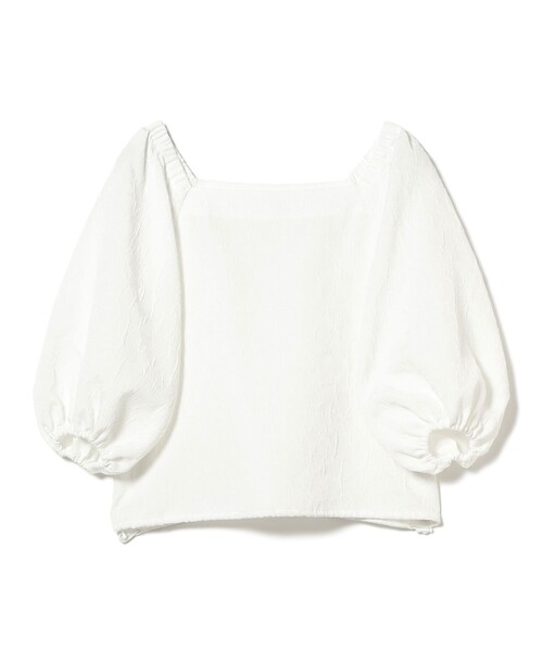 Demi-Luxe BEAMS（デミルクス ビームス）の「【1/15再値下げ】エディター東原妙子 × Demi-Luxe BEAMS / 2WAY ジャカード ブラウス（シャツ/ブラウス・レディース・ホワイト/ブラック・ONE SIZE）」の12枚目の写真