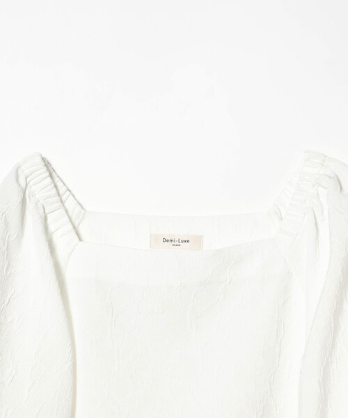Demi-Luxe BEAMS（デミルクス ビームス）の「【1/15再値下げ】エディター東原妙子 × Demi-Luxe BEAMS / 2WAY ジャカード ブラウス（シャツ/ブラウス・レディース・ホワイト/ブラック・ONE SIZE）」の11枚目の写真