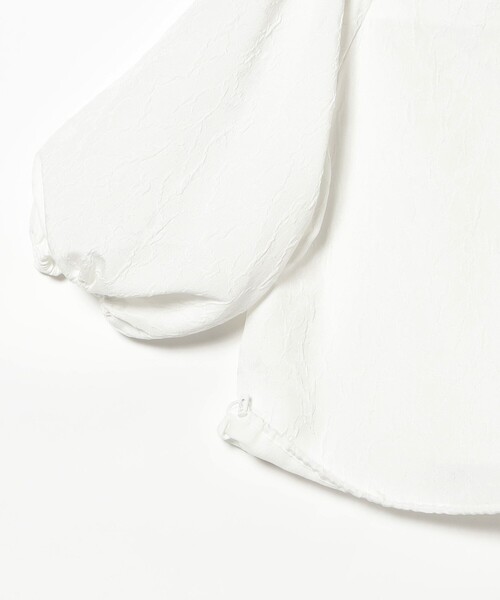 Demi-Luxe BEAMS（デミルクス ビームス）の「【1/15再値下げ】エディター東原妙子 × Demi-Luxe BEAMS / 2WAY ジャカード ブラウス（シャツ/ブラウス・レディース・ホワイト/ブラック・ONE SIZE）」の10枚目の写真