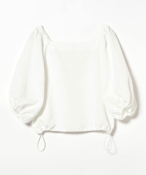 Demi-Luxe BEAMS（デミルクス ビームス）の「【1/15再値下げ】エディター東原妙子 × Demi-Luxe BEAMS / 2WAY ジャカード ブラウス（シャツ/ブラウス・レディース・ホワイト/ブラック・ONE SIZE）」の8枚目の写真