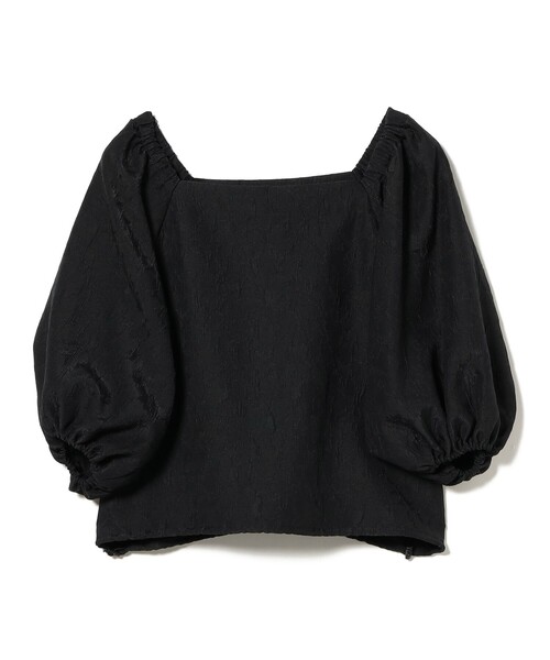 Demi-Luxe BEAMS（デミルクス ビームス）の「【1/15再値下げ】エディター東原妙子 × Demi-Luxe BEAMS / 2WAY ジャカード ブラウス（シャツ/ブラウス・レディース・ホワイト/ブラック・ONE SIZE）」の6枚目の写真