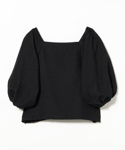 Demi-Luxe BEAMS（デミルクス ビームス）の「【1/15再値下げ】エディター東原妙子 × Demi-Luxe BEAMS / 2WAY ジャカード ブラウス（シャツ/ブラウス・レディース・ホワイト/ブラック・ONE SIZE）」の5枚目の写真