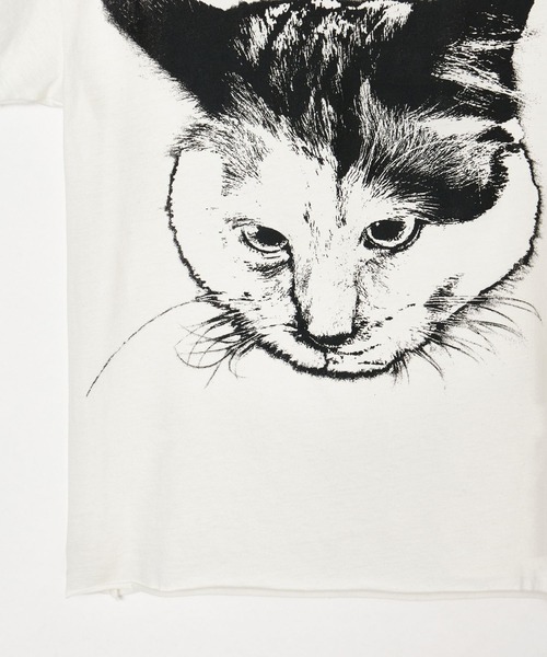 BEEDEN(ビーデン)の「CAT PRINT TINY TEE(Tシャツ/カットソー・レディース・グレー/ホワイト・FREE)」の12枚目の写真