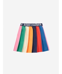 Bobo Color block pleated skirt