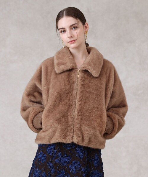 ANAYI トリアセサテン フードブルゾン ANAYI トリアセサテン フードブルゾン - メルカリ