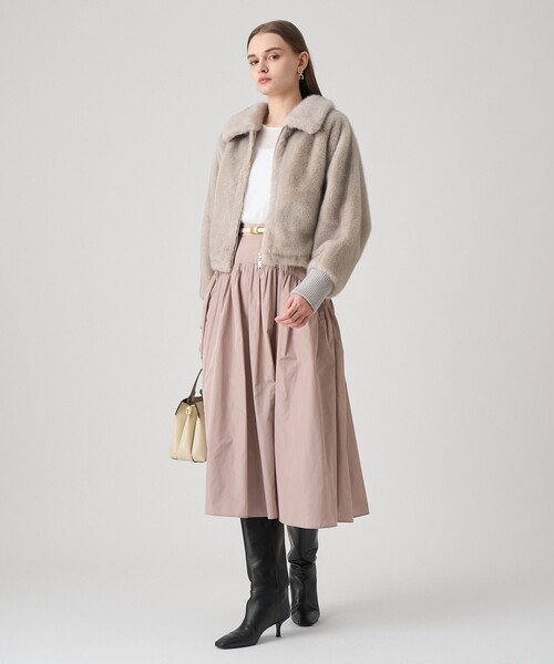 ANAYI（アナイ）の「フェイクミンクファーブルゾン（ブルゾン・レディース・グレイッシュベージュ/ベージュ/モカ・38/36/34）」の6枚目の写真