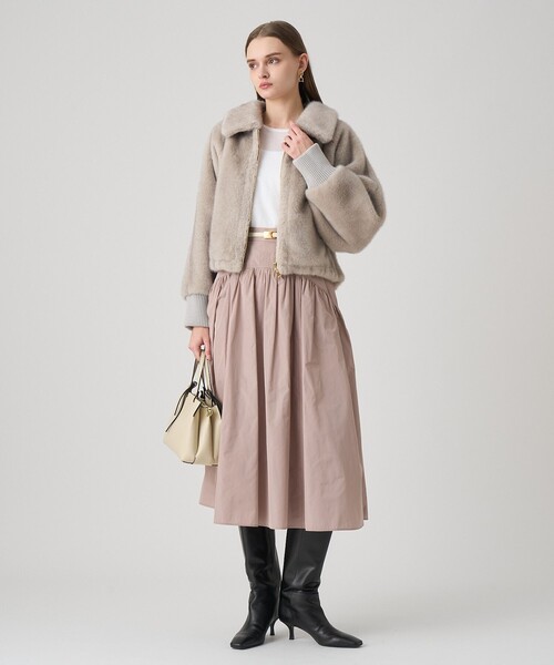 ANAYI（アナイ）の「フェイクミンクファーブルゾン（ブルゾン・レディース・グレイッシュベージュ/ベージュ/モカ・38/36/34）」の7枚目の写真