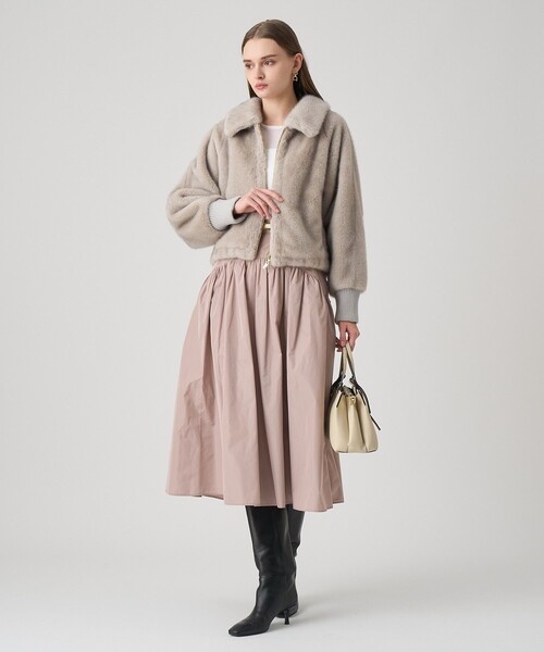 ANAYI アナイ 24AW フェイクミンクファーブルゾン ベージュ 34 ANAYI アナイ 24AW フェイクミンクファーブルゾン ベージュ 34 ANAYI