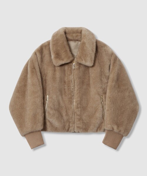 ANAYI（アナイ）の「フェイクミンクファーブルゾン（ブルゾン・レディース・グレイッシュベージュ/ベージュ/モカ・38/36/34）」の21枚目の写真