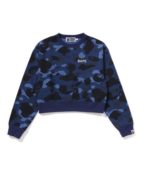 A BATHING APE(アベイシングエイプ)の「COLOR CAMO CROPPED CREWNECK SWEATSHIRT(スウェット・レディース・ピンク/ネイビー・MEDIUM/SMALL)」の1枚目の写真