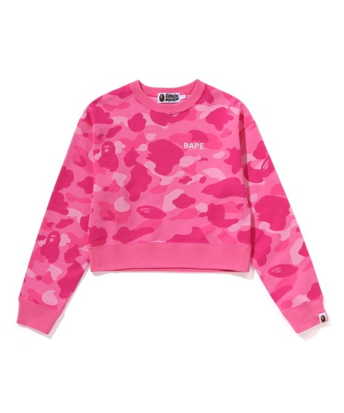 A BATHING APE(アベイシングエイプ)の「COLOR CAMO CROPPED CREWNECK SWEATSHIRT(スウェット・レディース・ピンク/ネイビー・MEDIUM/SMALL)」の2枚目の写真