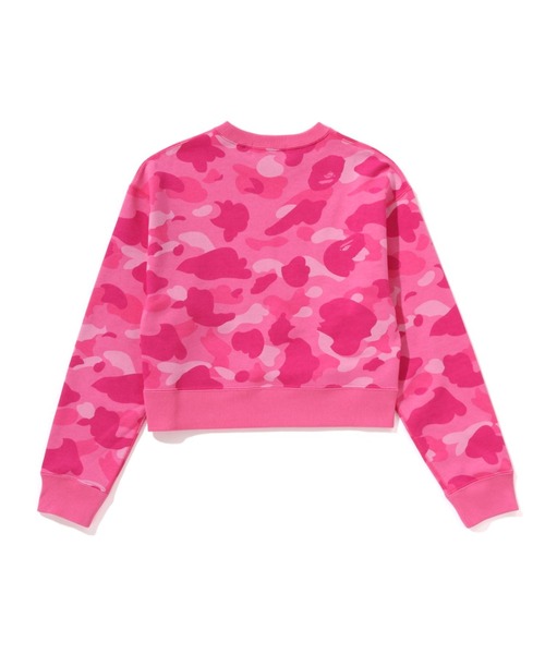 A BATHING APE(アベイシングエイプ)の「COLOR CAMO CROPPED CREWNECK SWEATSHIRT(スウェット・レディース・ピンク/ネイビー・MEDIUM/SMALL)」の4枚目の写真