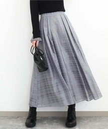 MK MICHEL KLEIN | シアードビーチェックスカート/洗える(スカート)