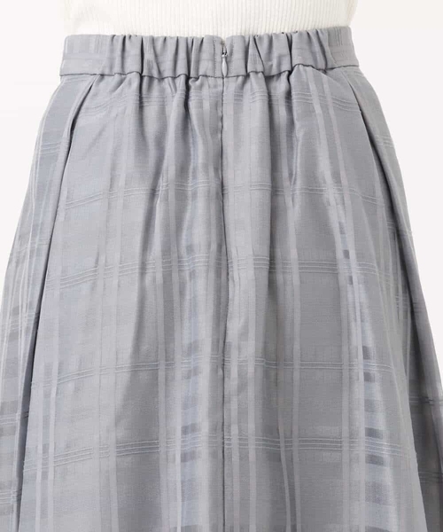 MK MICHEL KLEIN（エムケーミッシェルクラン）の「シアードビーチェックスカート/洗える（スカート・レディース・グレー/ブラック・38）」の9枚目の写真