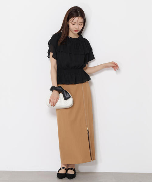 PROPORTION BODY DRESSING（プロポーションボディドレッシング）の「サイドファスナータイトスカート / 1215220802（スカート・レディース・ブラック/ボルドー/ベージュ系その他・SMALL/MEDIUM）」の12枚目の写真