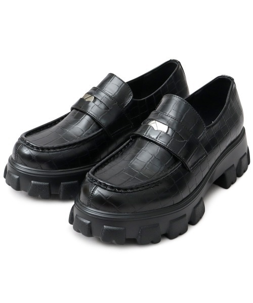 BACKYARD FAMILY(バックヤードファミリー)の「glabella SQUARE TOE DERBY SHOES(ローファー・メンズ・ブラック/ブラック系その他・26cm/25cm/27cm)」の2枚目の写真