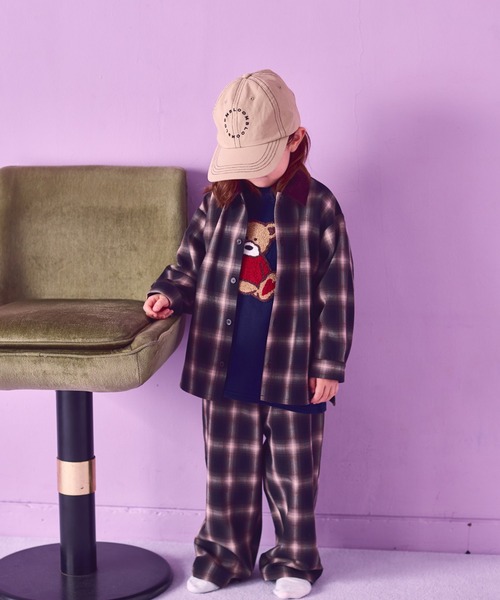 pairmanon(ペアマノン)の「【セットアップ着用可能】ユニセックス オンブレチェックシャツ(シャツ/ブラウス・キッズ・ブラック/ブラウン・90/100/110/120/130/140/150)」の14枚目の写真